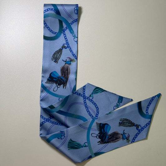 Blue twilly (silk)