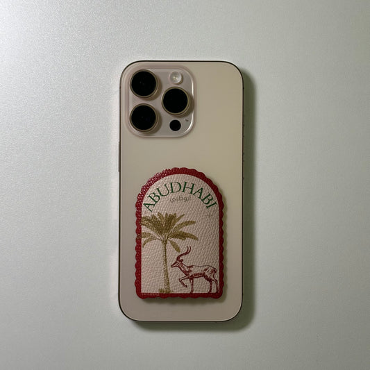 AD leather sticker